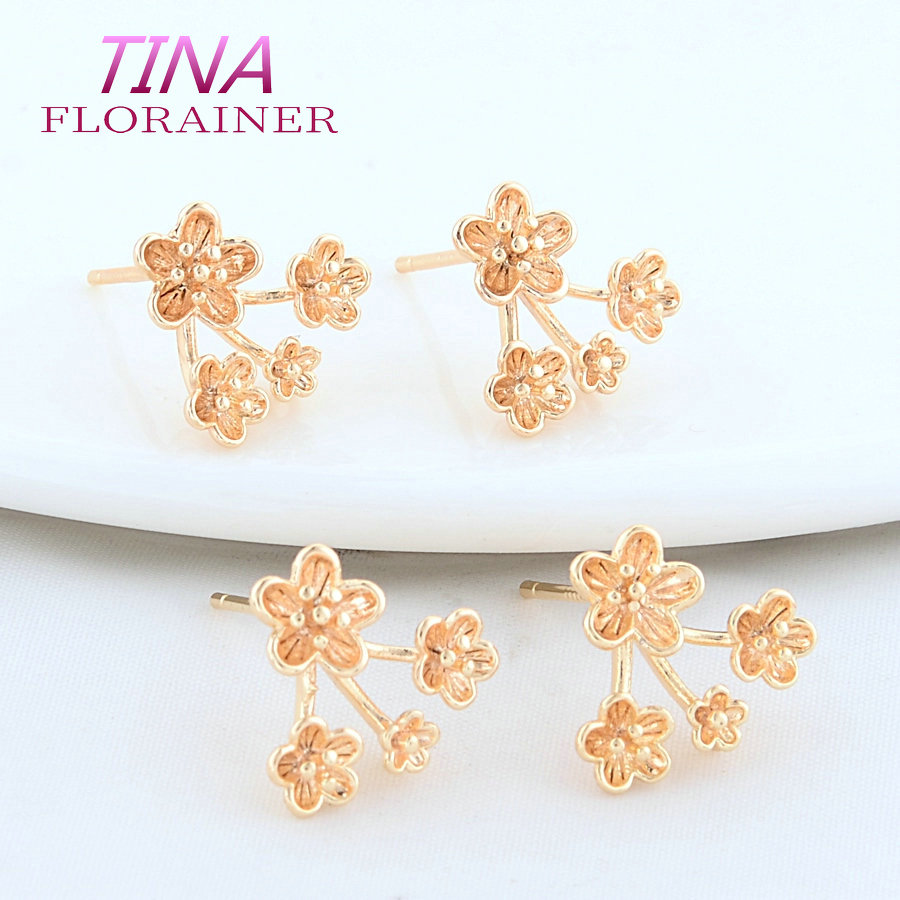 Jewelry Making Set - 13*14MM 18K Gold Color Plated Brass