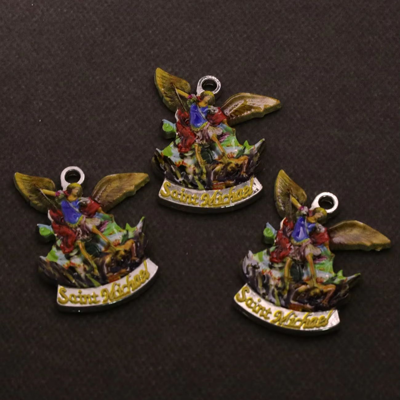 Jewelry Making Michaels - 3Pcs Christian Saint Michael Crusader Shield