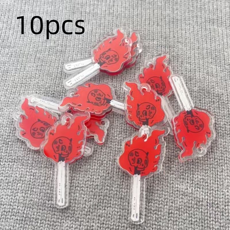 Jewelry Making Earrings - 10pcs acrylic skull pendant, DIY jewelry