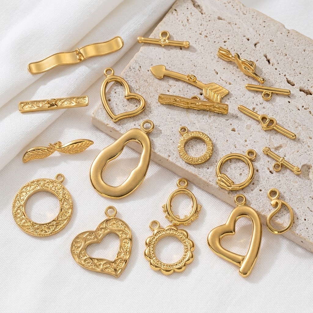 Toggle Clasp Gold - 5Set/Lot Stainless Steel Gold Toggle OT