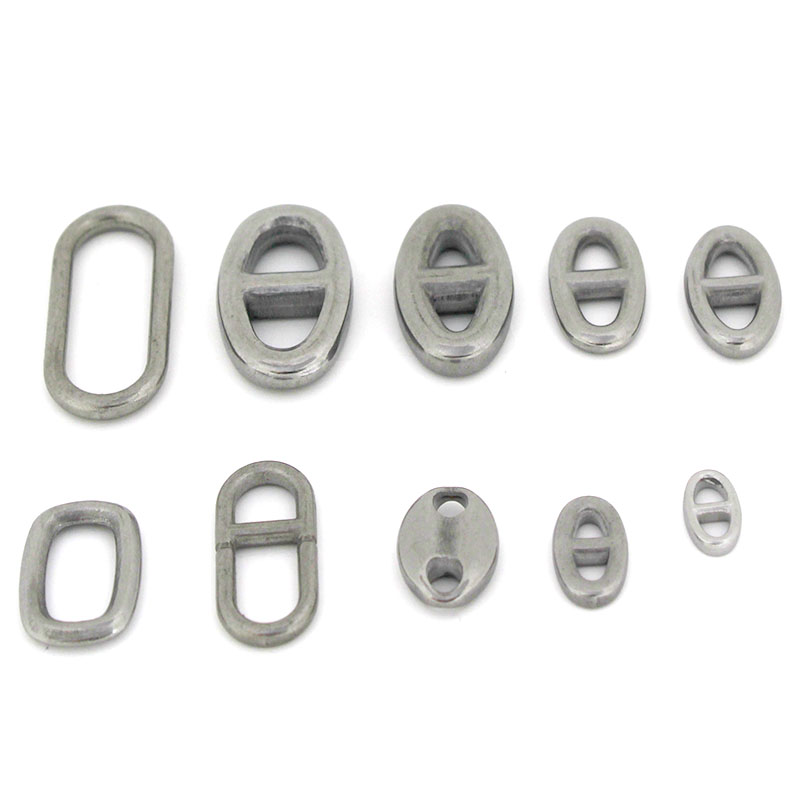 Jewelry Making School - 10Pcs Stainless Steel Double Hole Oval