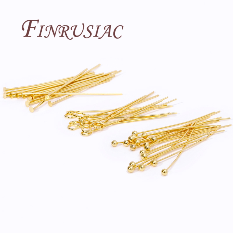 Jewelry Making Jig - 50Pcs 20-50mm Gold Plated Pins For
