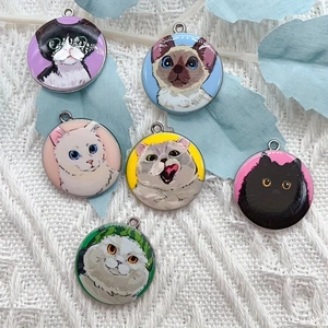 10pcs cartoon animal cat ename - Jewelry Making Earrings recension och pris