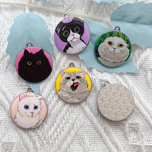10pcs cartoon animal cat ename - Jewelry Making Earrings recension och pris