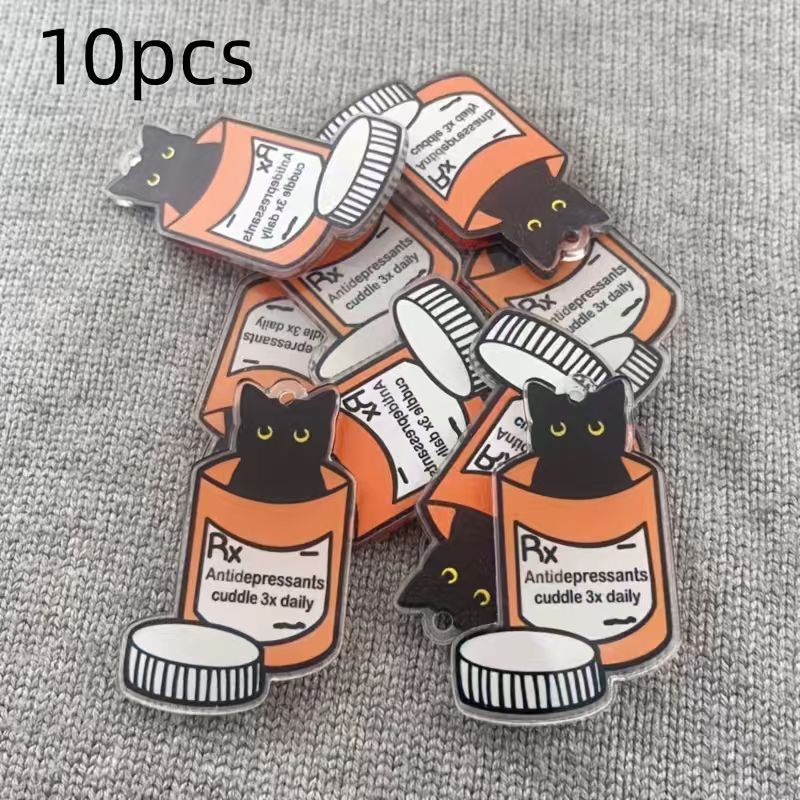 10pcs acrylic medicine cat pen - Jewelry Making Earrings recension och pris