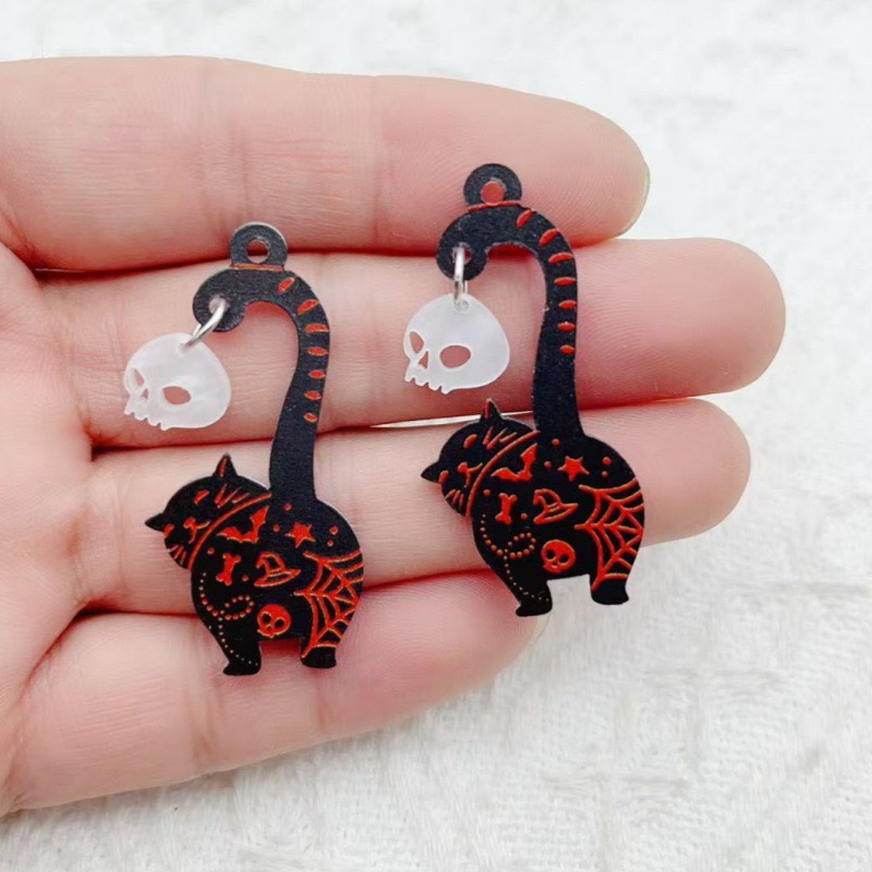 10pcs Halloween Acrylic Ghost  - Jewelry Making Earrings recension och pris
