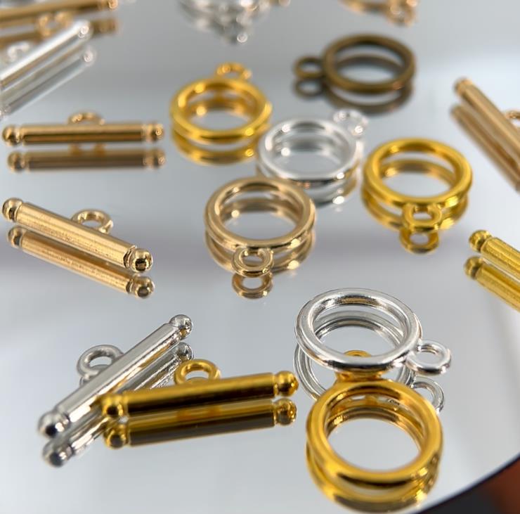10Sets/lot Metal OT Clasps Con - Toggle Clasp Gold recension och pris