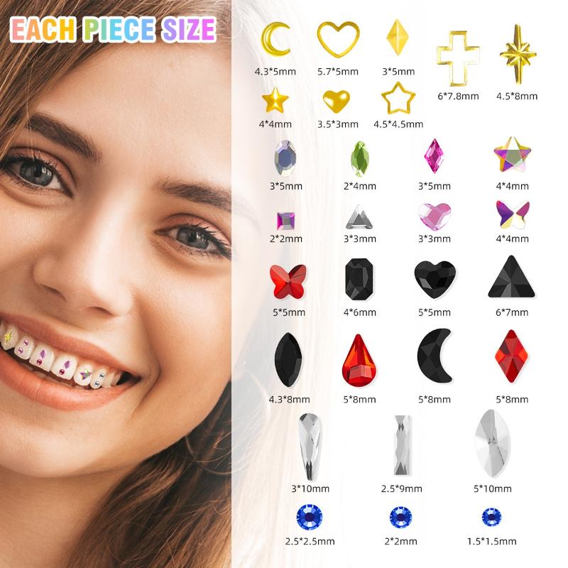1 Set Dental Tooth Gems Crysta - Jewelry Making Tool Kit recension och pris