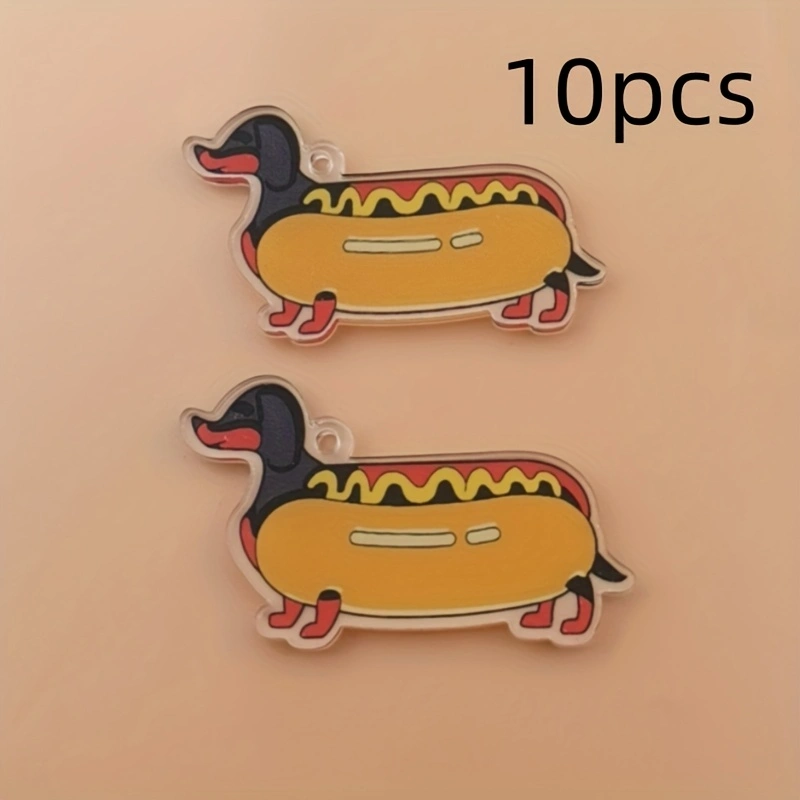 10pcs acrylic 2D new sausage d - Jewelry Making Earrings recension och pris
