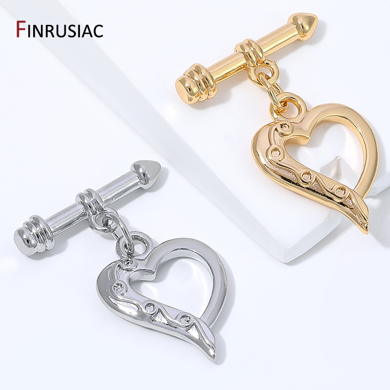 14K Gold Plated Brass Heart Sh - Toggle Clasp Gold recension och pris