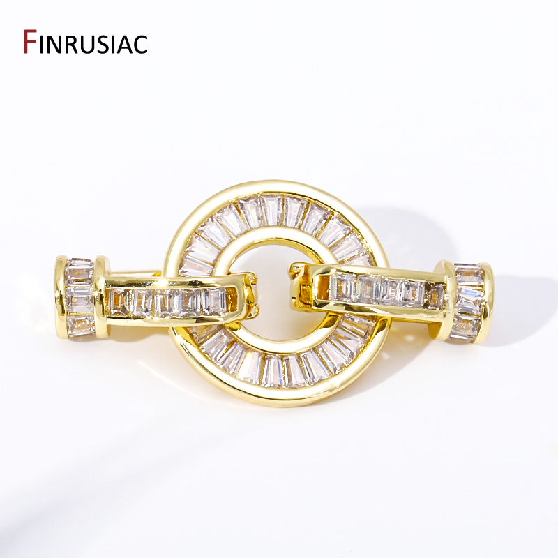Trendy 18K Gold Plated Brass P - Toggle Clasp Gold recension och pris