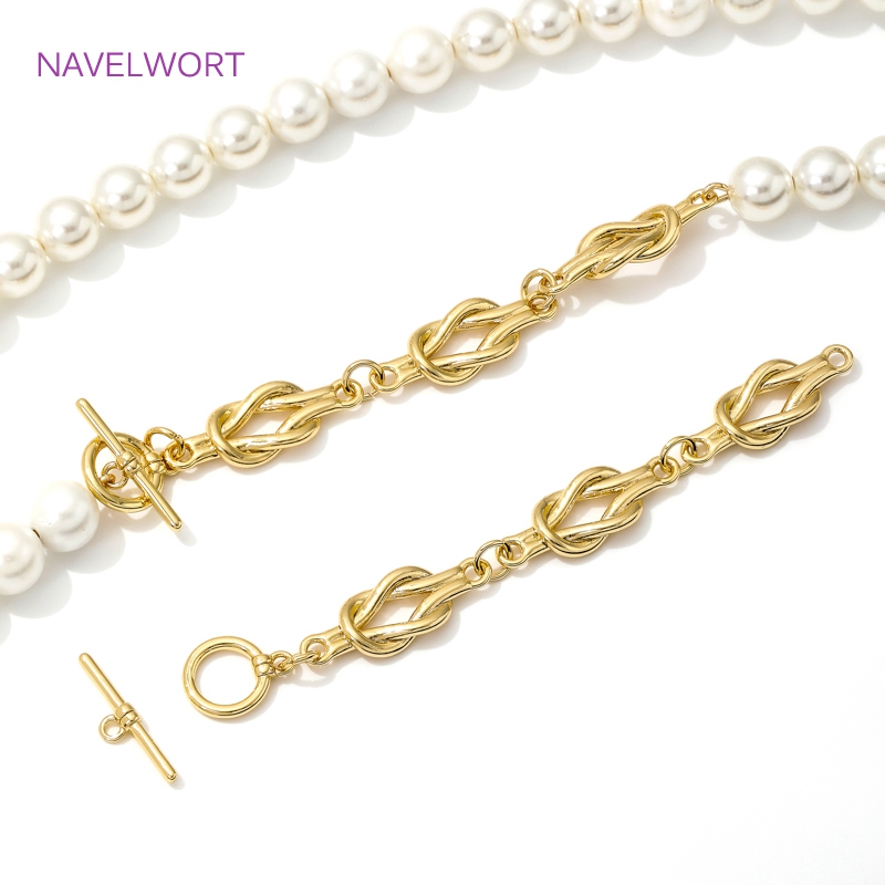 18K Gold Plated OT Clasps Togg - Toggle Clasp Gold recension och pris
