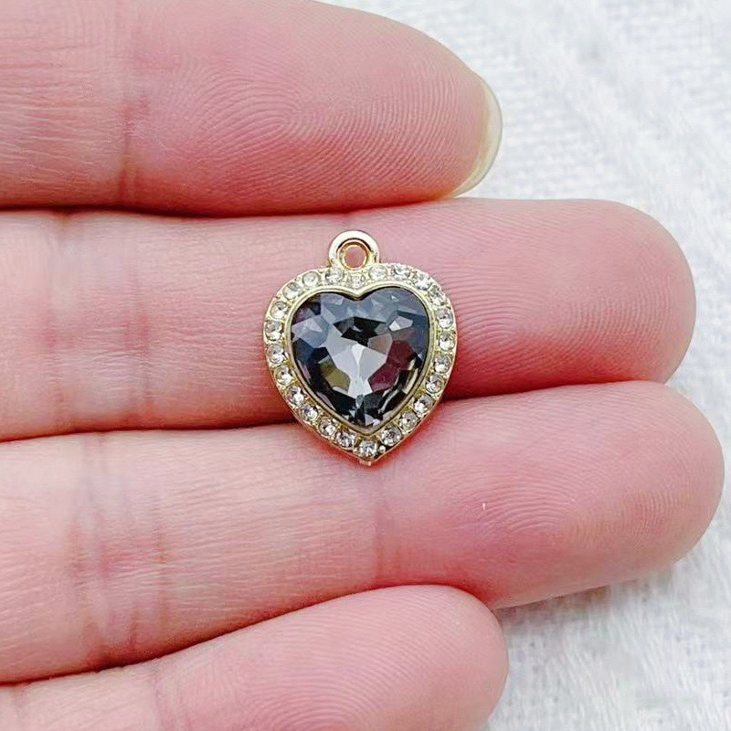 10pcs heart-shaped inlaid colo - Jewelry Making Earrings recension och pris