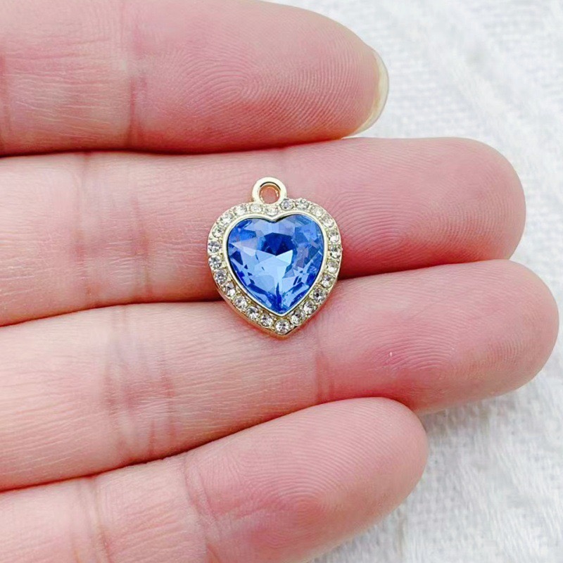 10pcs heart-shaped inlaid colo - Jewelry Making Earrings recension och pris