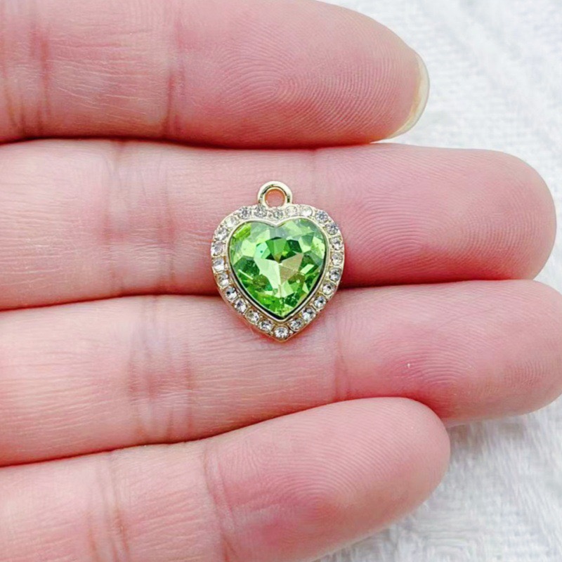 10pcs heart-shaped inlaid colo - Jewelry Making Earrings recension och pris
