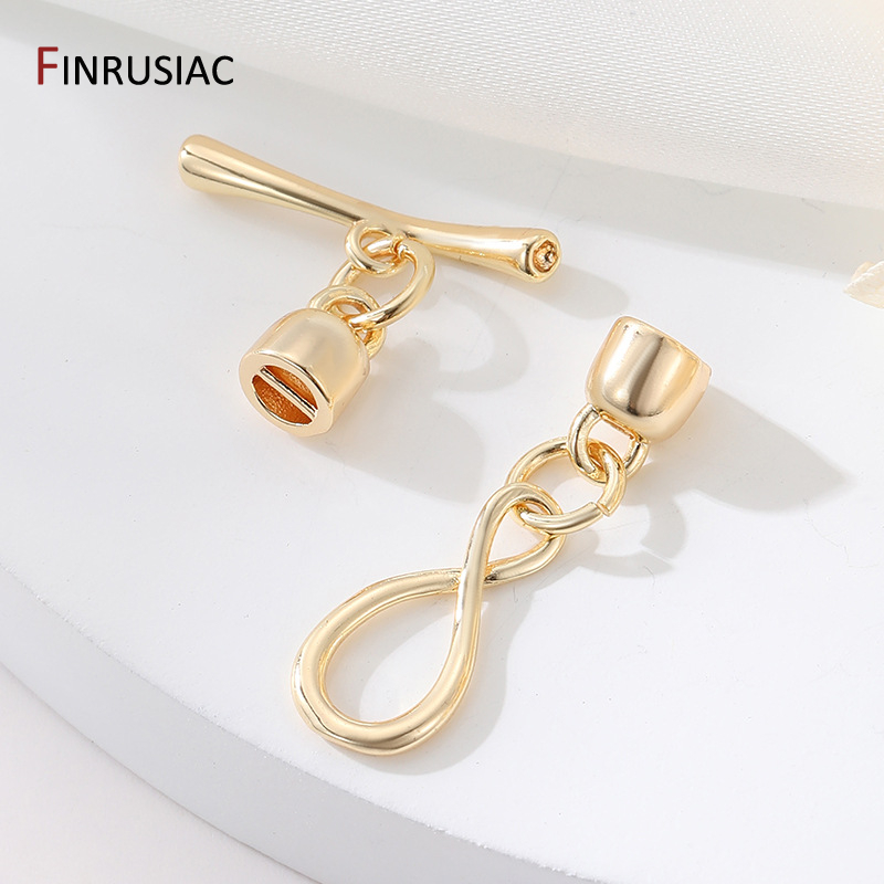 14K Gold Plated Infinity Symbo - Toggle Clasp Gold recension och pris