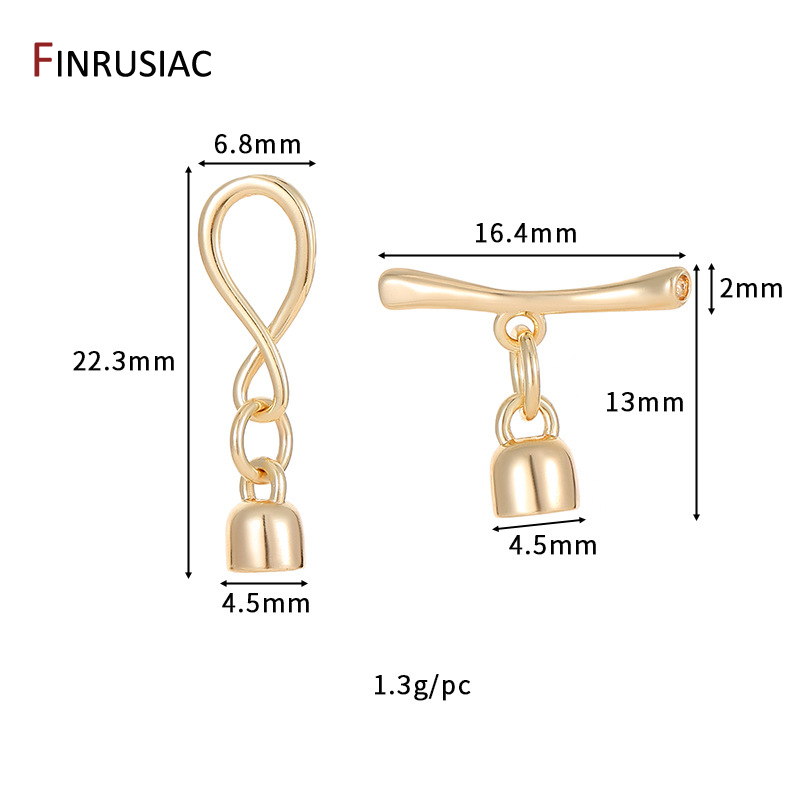 14K Gold Plated Infinity Symbo - Toggle Clasp Gold recension och pris