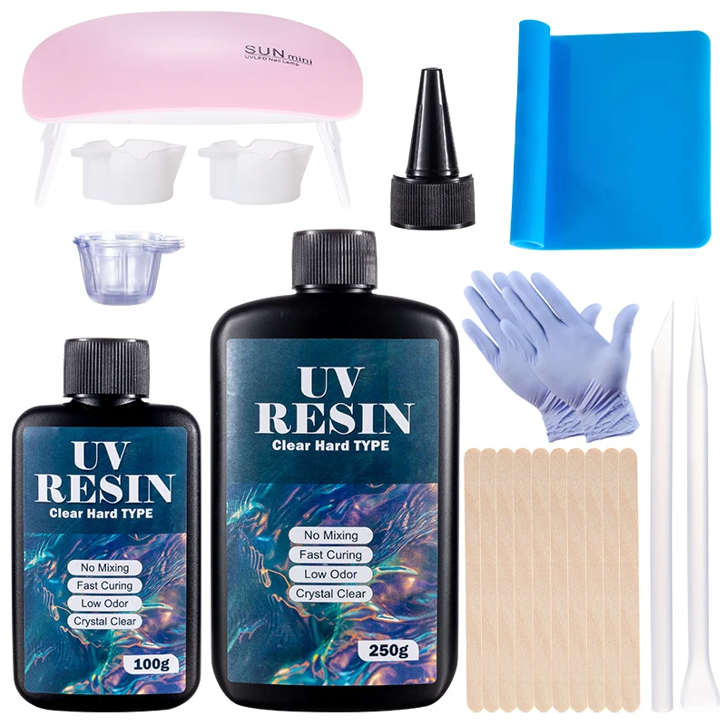 Hard UV Resin Glue Kit Fast Cu - Jewelry Making Tool Kit recension och pris