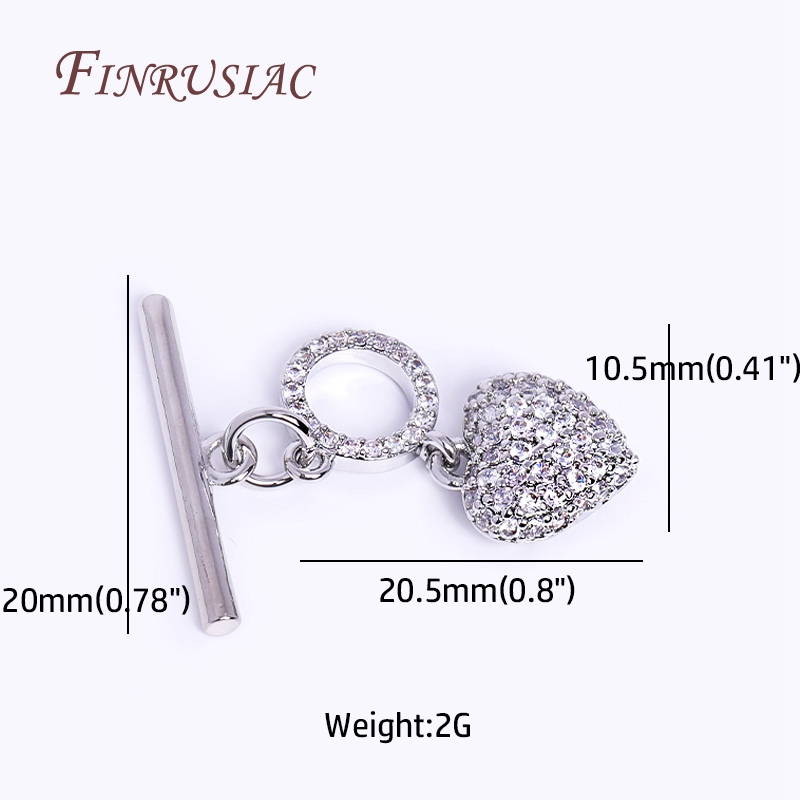 Inlaid Zircon OT Clasp High Qu - Toggle Clasp Gold recension och pris