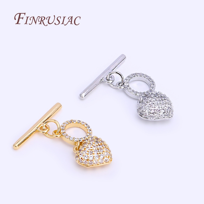 Inlaid Zircon OT Clasp High Qu - Toggle Clasp Gold recension och pris