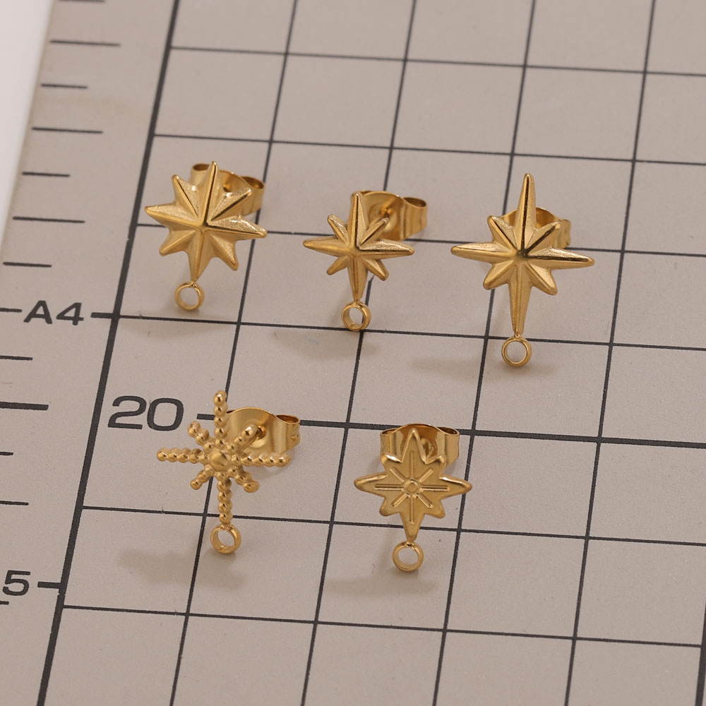 6pcs Stainless Steel Star Earr - Jewelry Making Techniques recension och pris