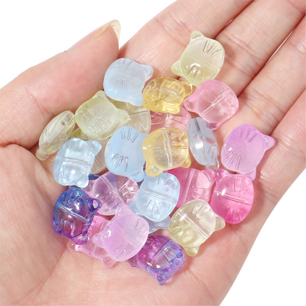 30Pcs/Lot Cute Glass Cat Head  - Jewelry Making Jig recension och pris