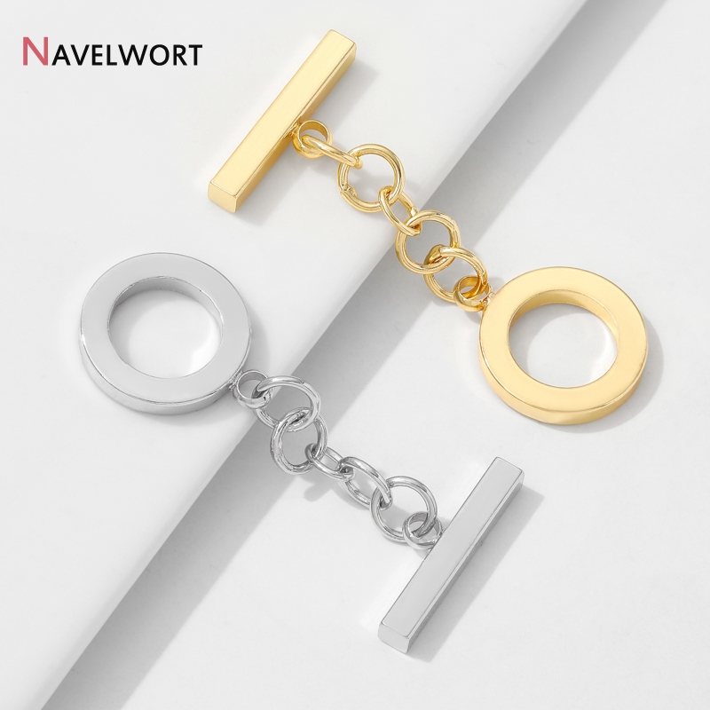 18K Gold Plated Brass Metal Ro - Toggle Clasp Gold recension och pris