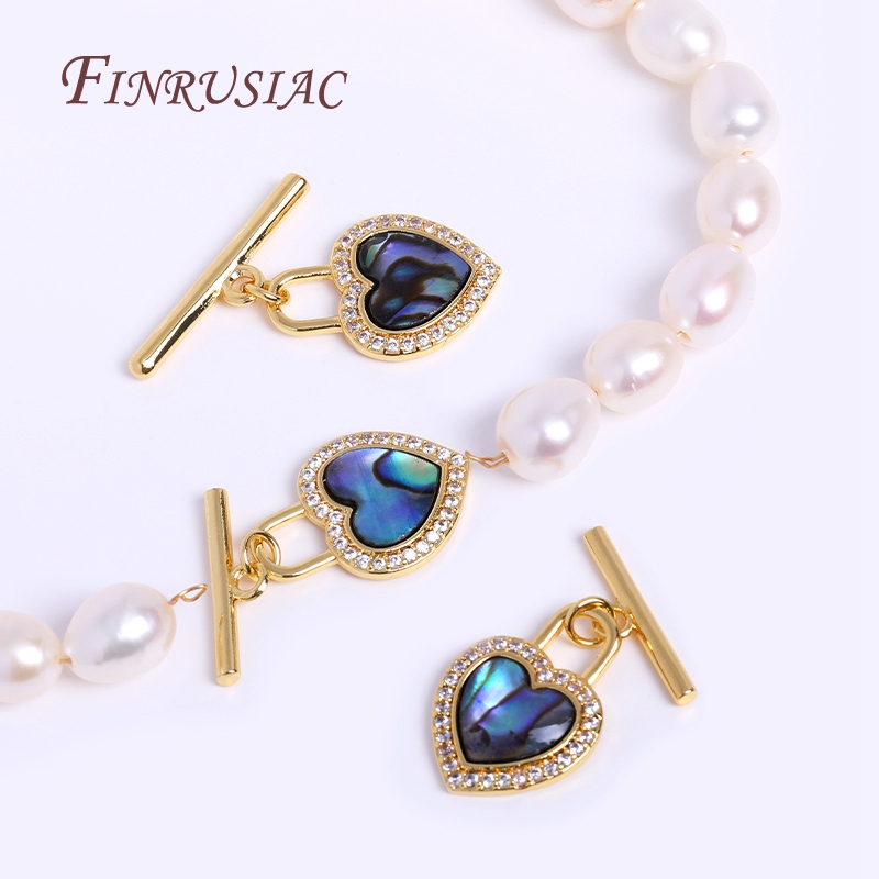 3 Style Gold Plated Abalone Sh - Toggle Clasp Gold recension och pris