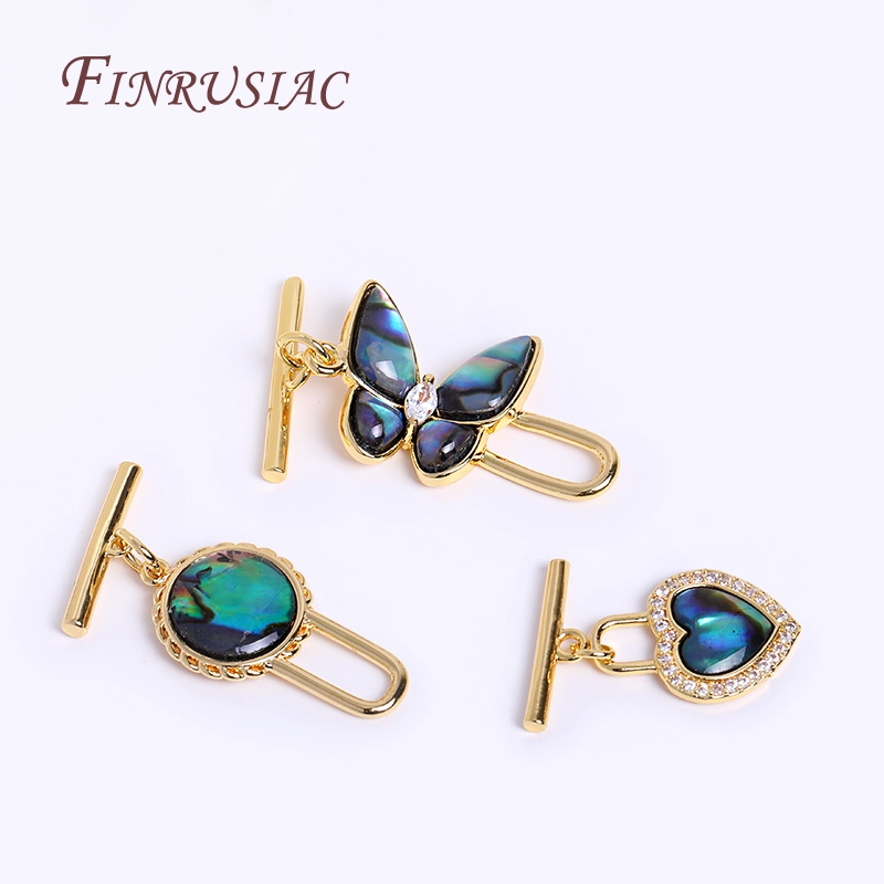 3 Style Gold Plated Abalone Sh - Toggle Clasp Gold recension och pris