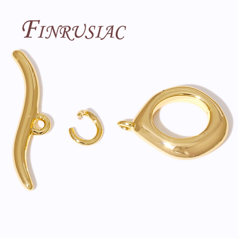 18K Gold Plated OT Toggle Clas - Toggle Clasp Gold recension och pris