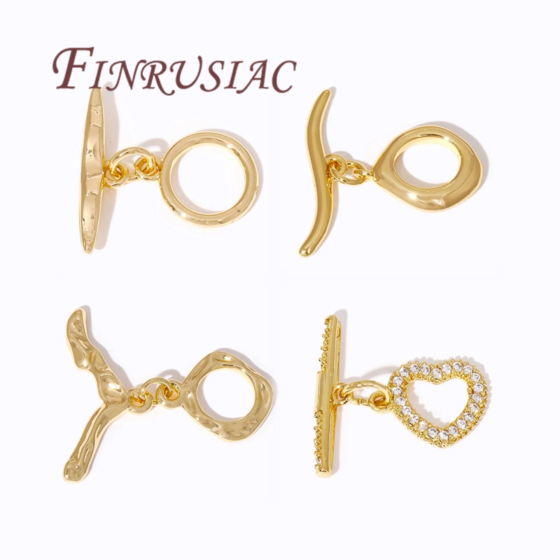 18K Gold Plated OT Toggle Clas - Toggle Clasp Gold recension och pris