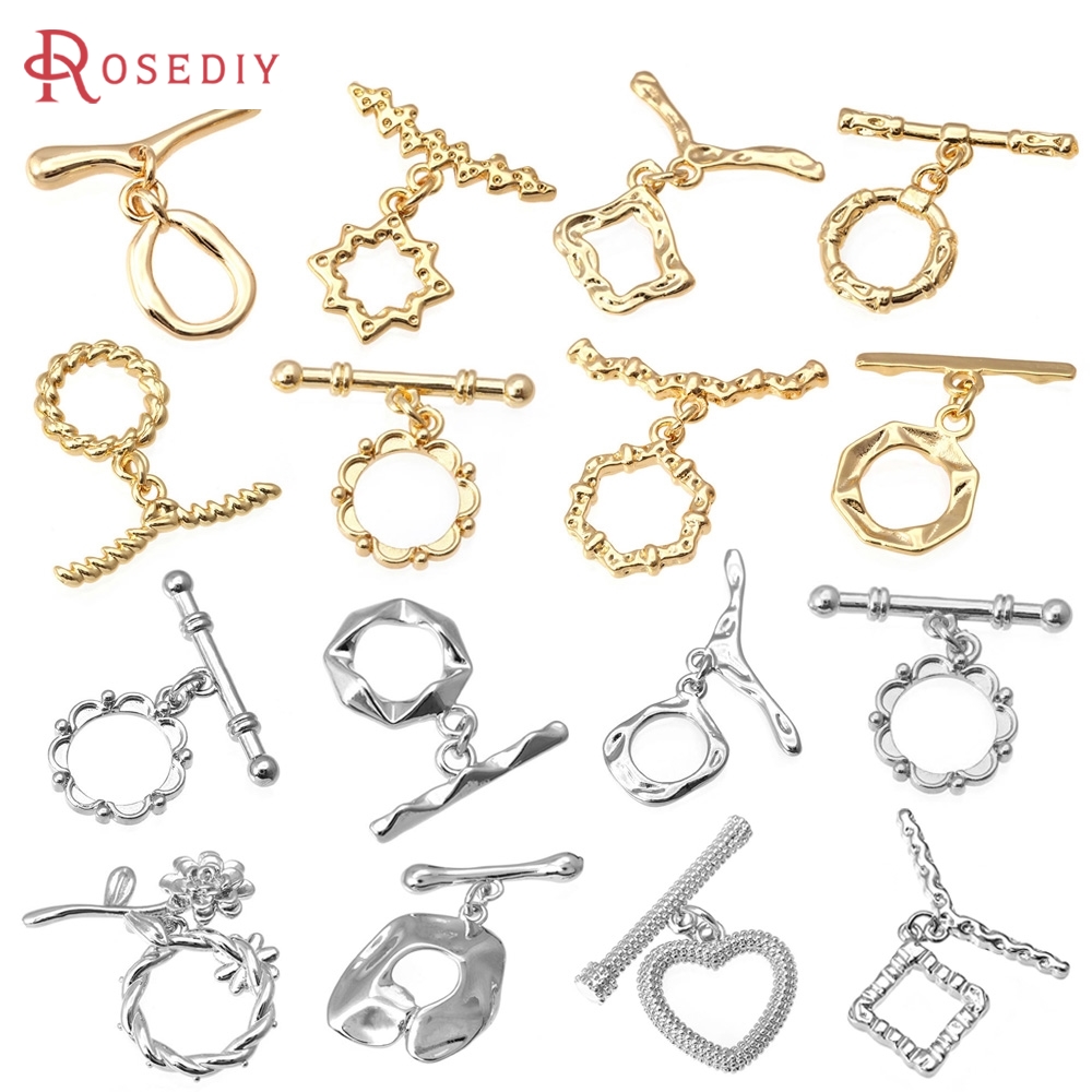 6 Sets 18K Gold Color Brass Ro - Toggle Clasp Gold recension och pris