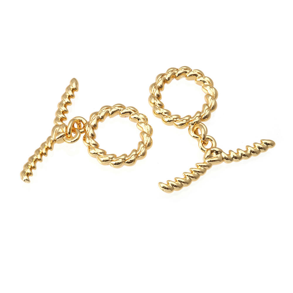 6 Sets 18K Gold Color Brass Ro - Toggle Clasp Gold recension och pris