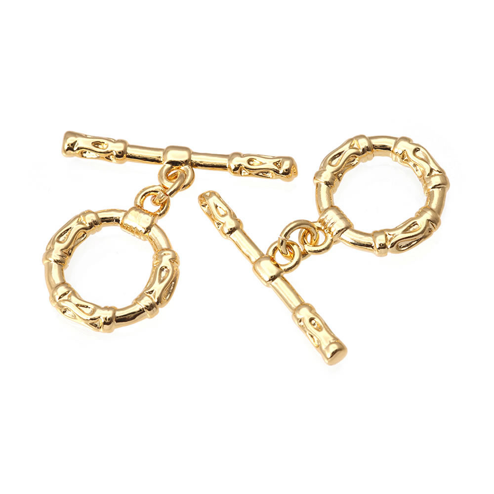 6 Sets 18K Gold Color Brass Ro - Toggle Clasp Gold recension och pris