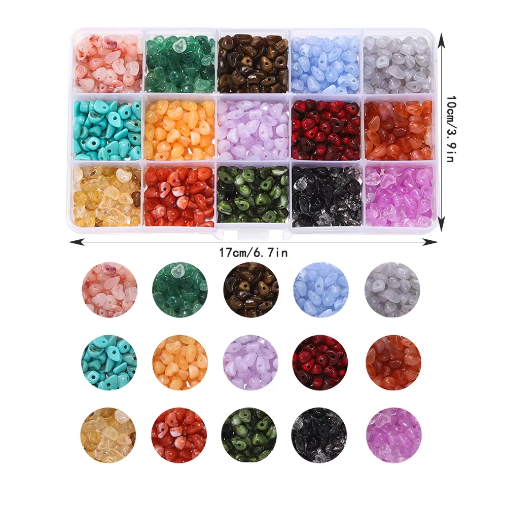 About 525pcs/Box Imitation Nat - Bead Organizer Tray recension och pris