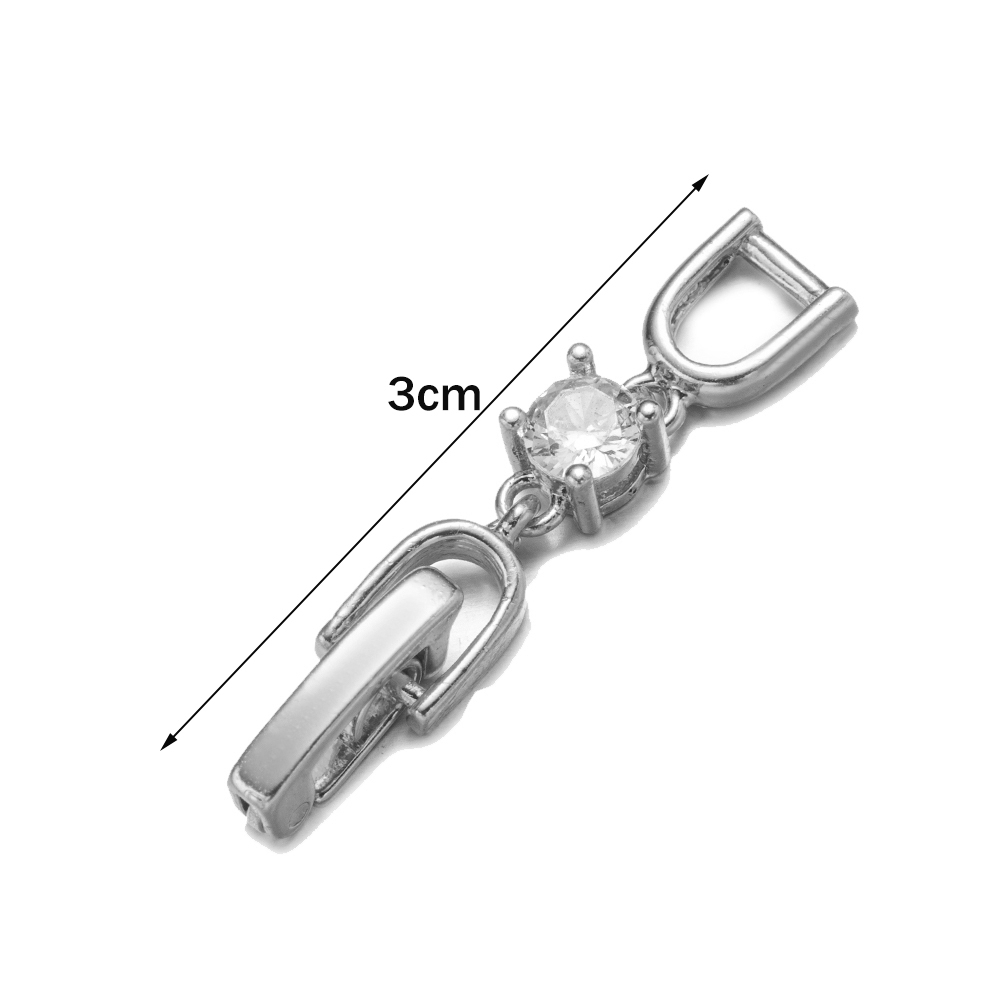5pcs White Gold Plated Crystal - Jewelry Making Set recension och pris