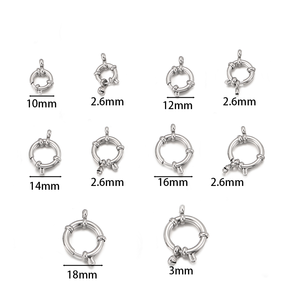 2pcs Stainless Steel Round Spr - Jewelry Making School recension och pris