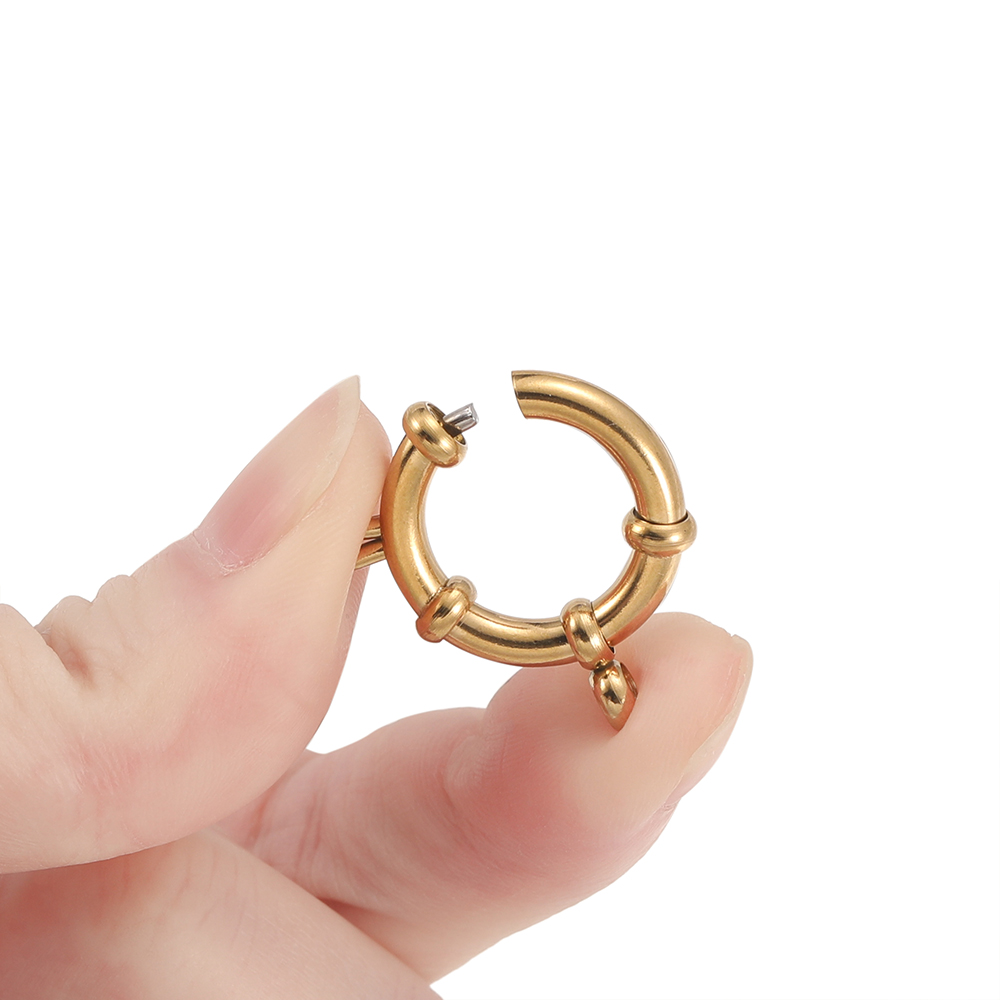 2pcs Stainless Steel Round Spr - Jewelry Making School recension och pris