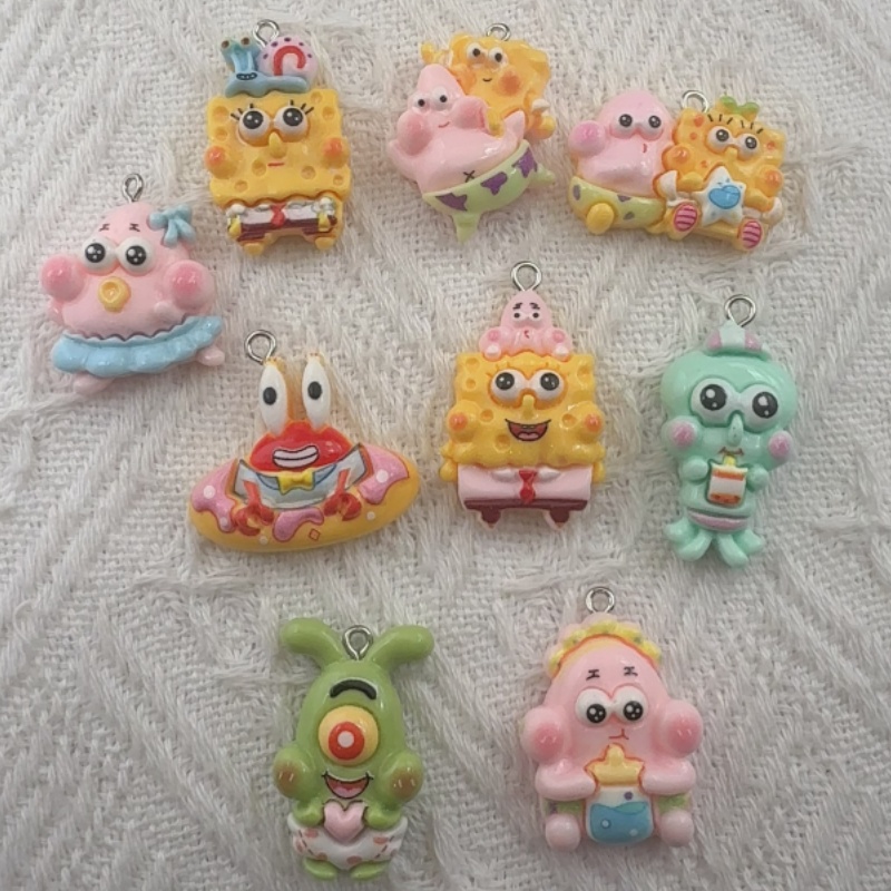 10pcs cartoon resin pendant, D - Jewelry Making Earrings recension och pris