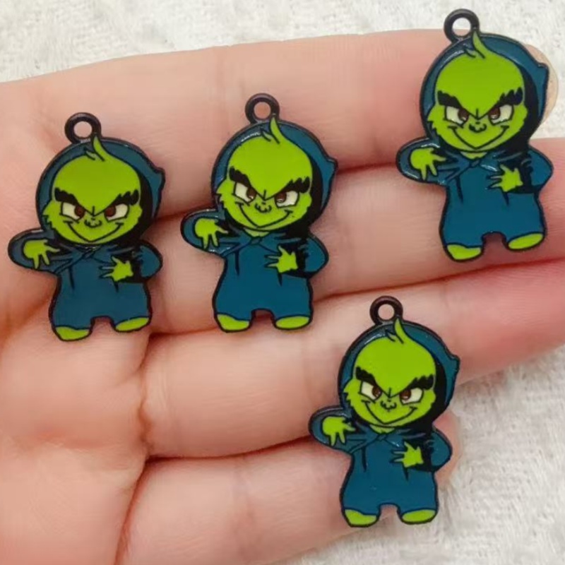 10pcs alloy drip oil cartoon C - Jewelry Making Earrings recension och pris