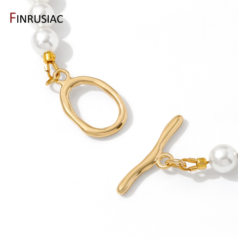 18K Gold Plated Brass Oval/Hea - Toggle Clasp Gold recension och pris