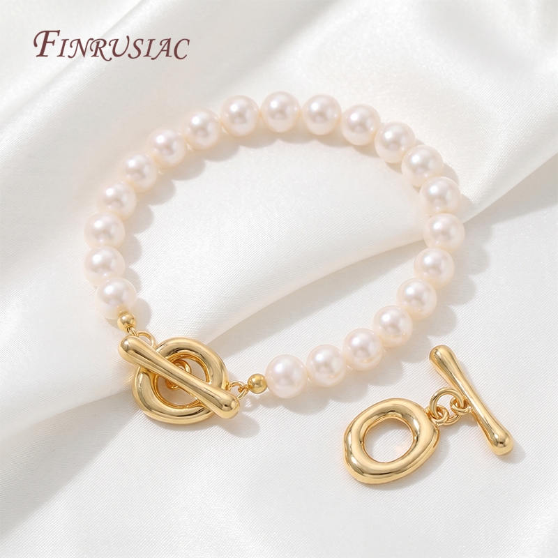 18K Gold Plated Irregular Oval - Toggle Clasp Gold recension och pris
